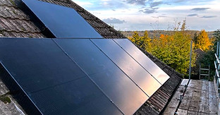 Pitched roof in Marlow, with all black solar panels